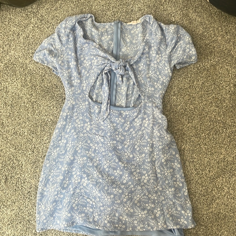 Blue floral dress
